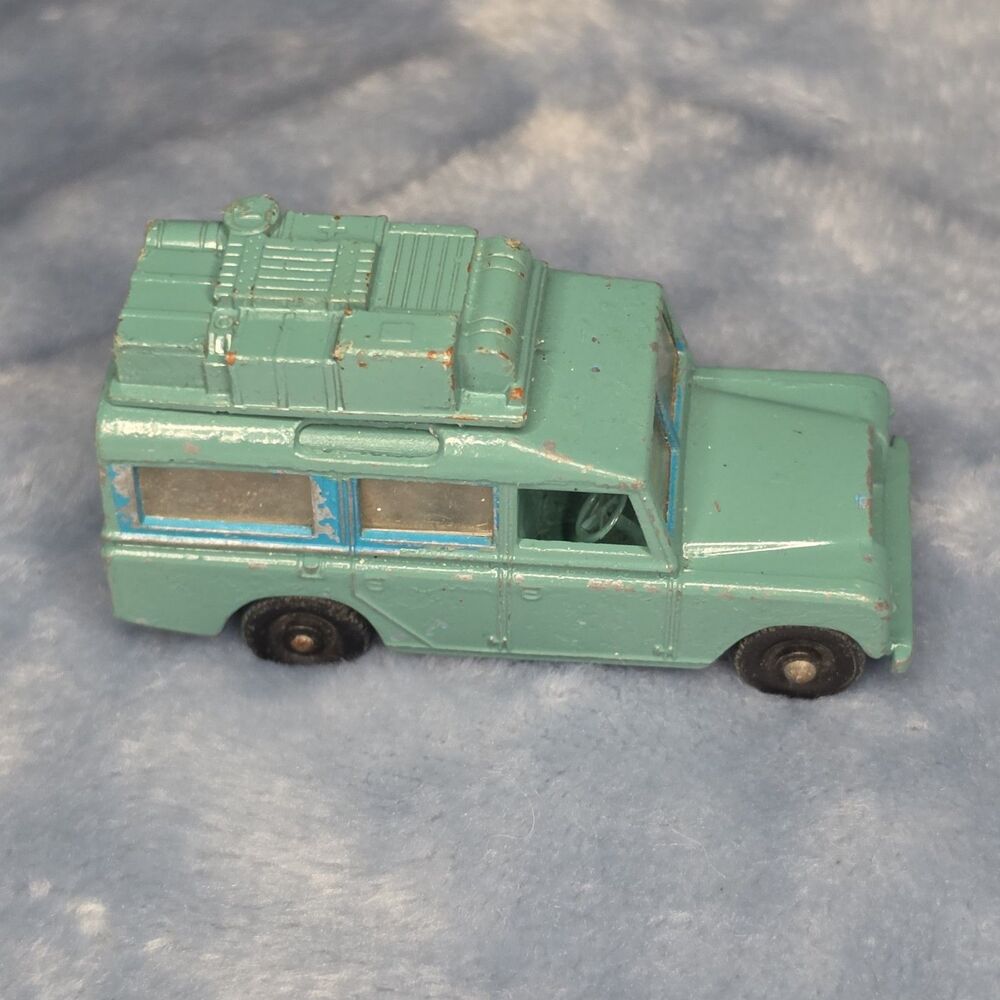 Vintage Matchbox Series No 12 Land Rover Safari Lesney Green Made in England ef